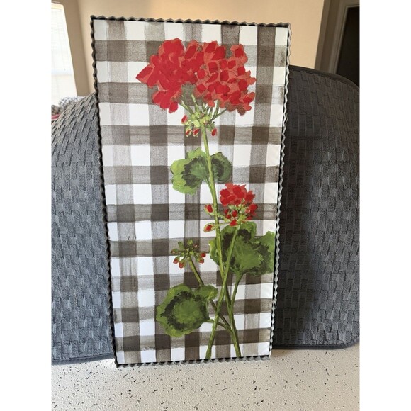 Bluebonnet And Geranium Pictures In Tim Frame. Set Of 2 10” X 19” - Picture 2 of 7